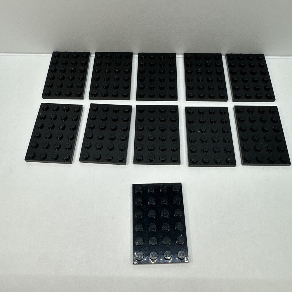LEGO® Part # 3032‎ Black 4x6 Plate Lot Of 11